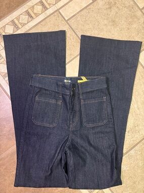 Maeve Indigo Wide-Leg Denim Jeans